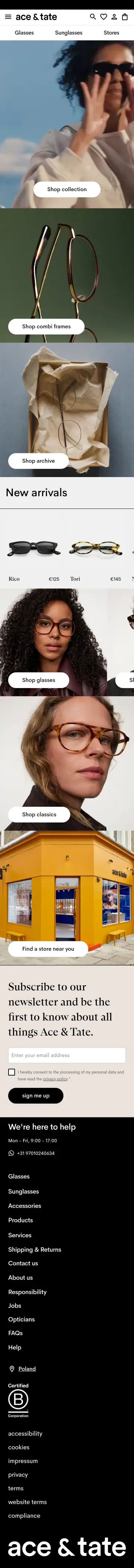 Ace & Tate preview (mobile)