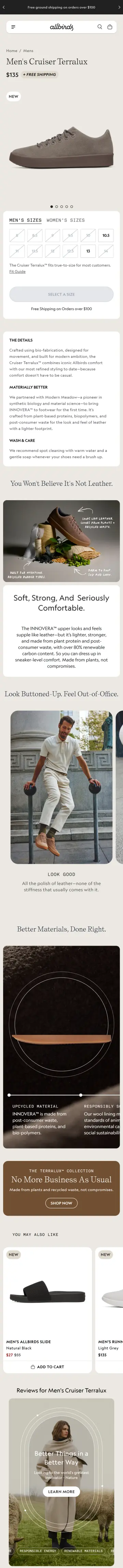 Allbirds preview (mobile)