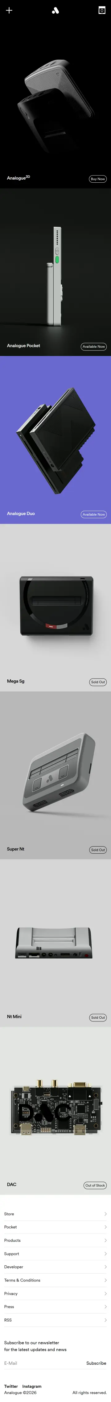 Analogue preview (mobile)