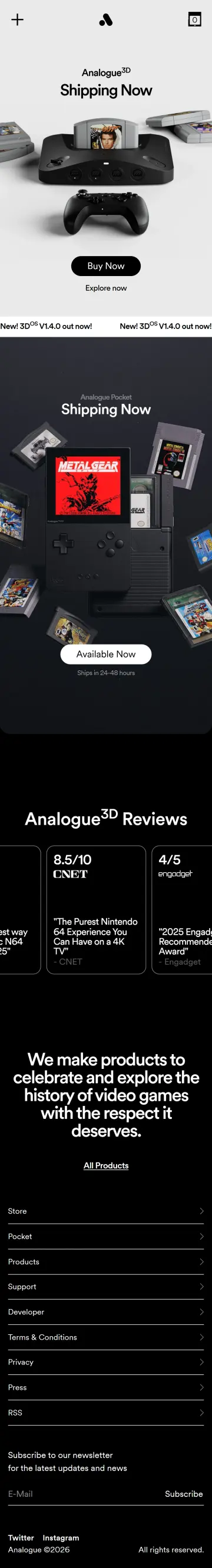 Analogue preview (mobile)