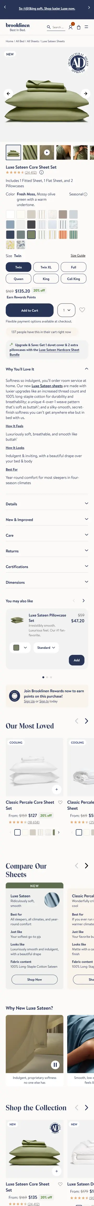 Brooklinen preview (mobile)