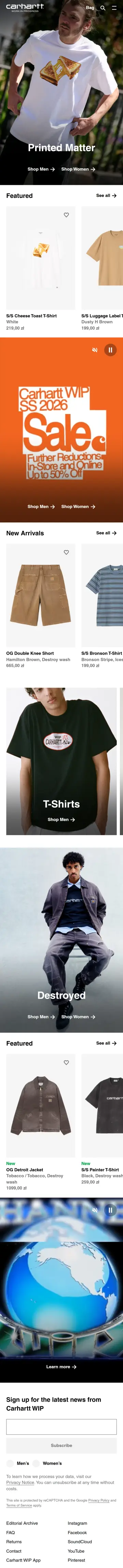 Carhartt WIP preview (mobile)