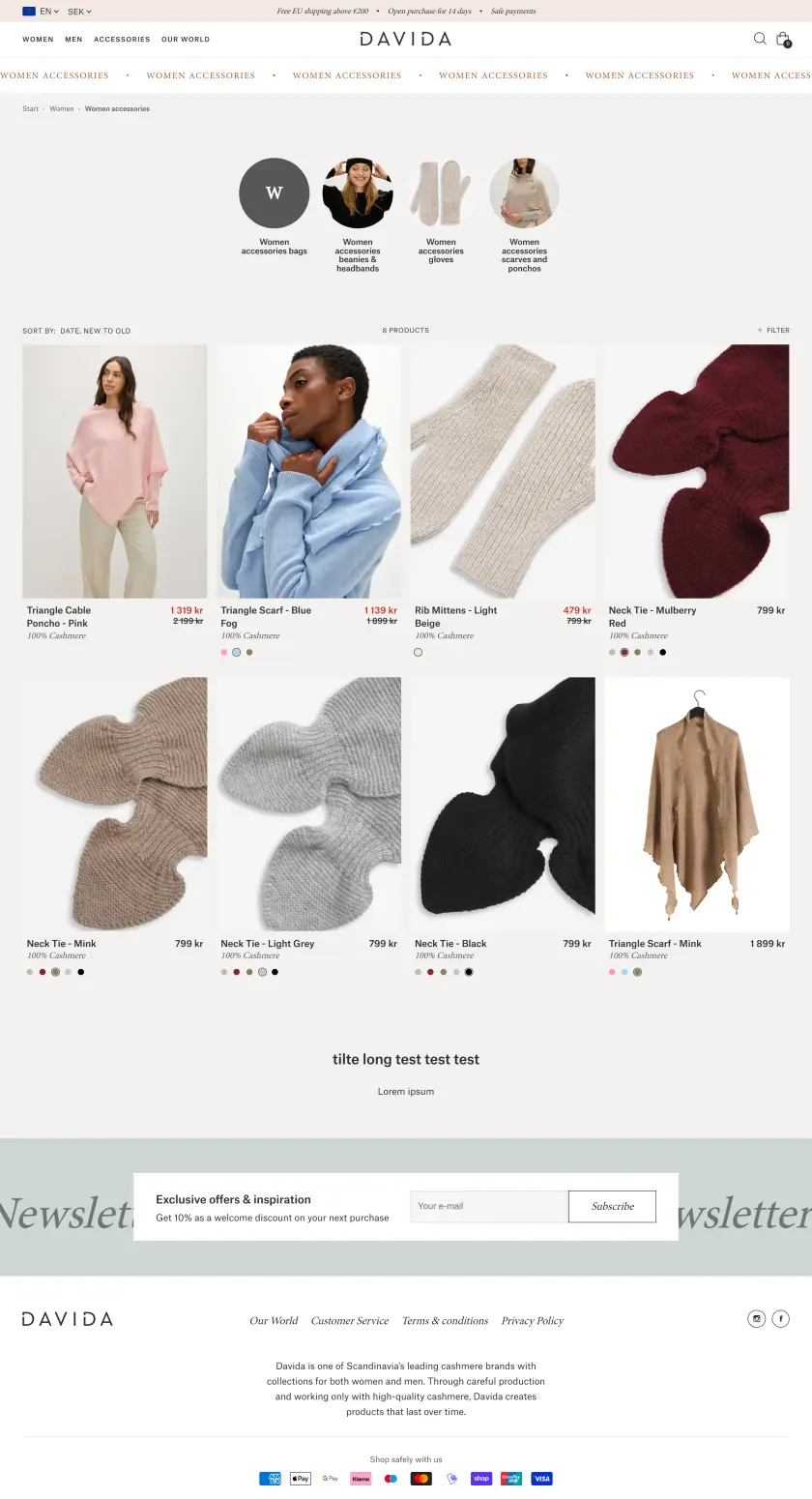 Davida Cashmere preview