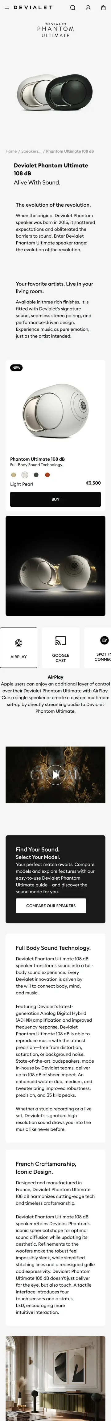 Devialet preview (mobile)