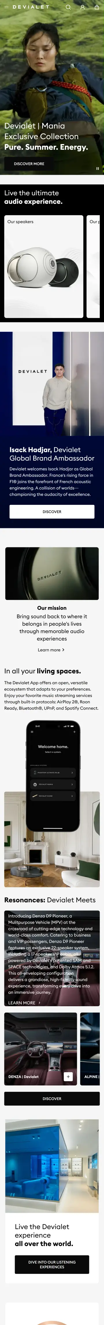 Devialet preview (mobile)