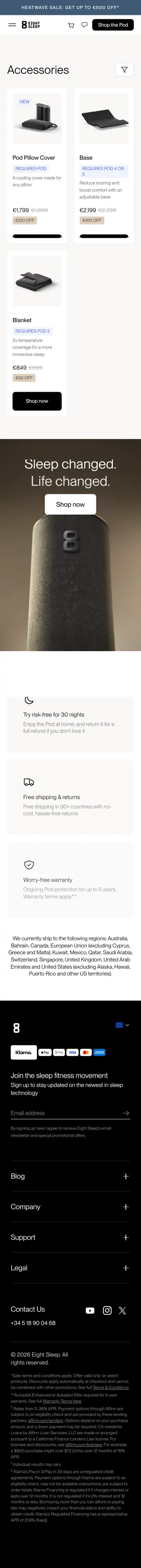 Eight Sleep preview (mobile)