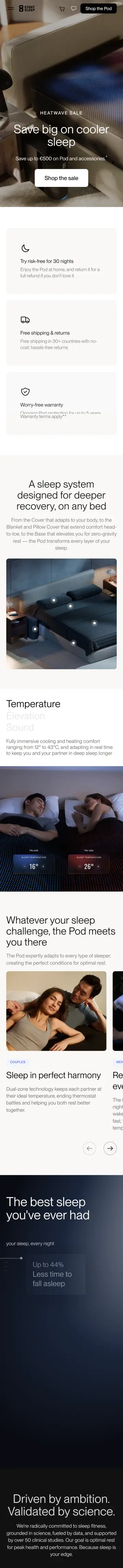 Eight Sleep preview (mobile)