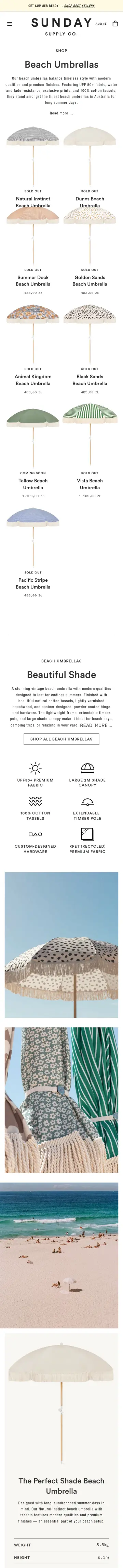 Sunday Supply Co preview (mobile)