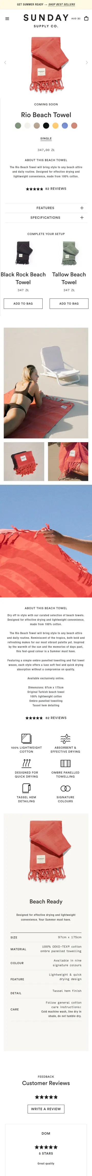 Sunday Supply Co preview (mobile)