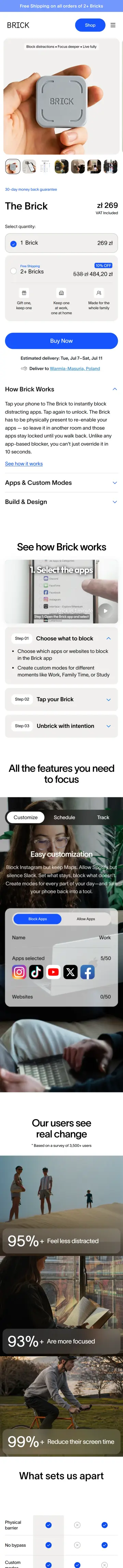 Brick preview (mobile)