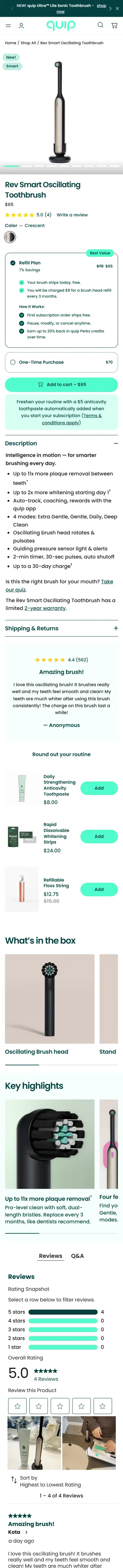 Quip preview (mobile)