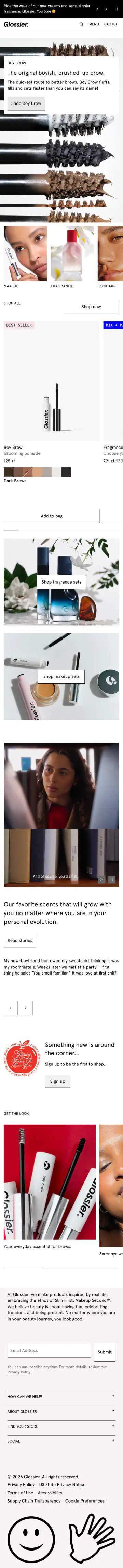 Glossier preview (mobile)