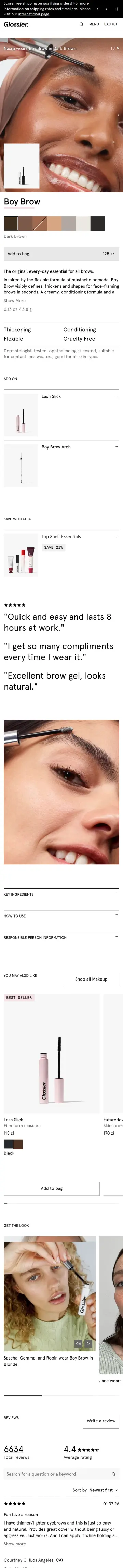 Glossier preview (mobile)