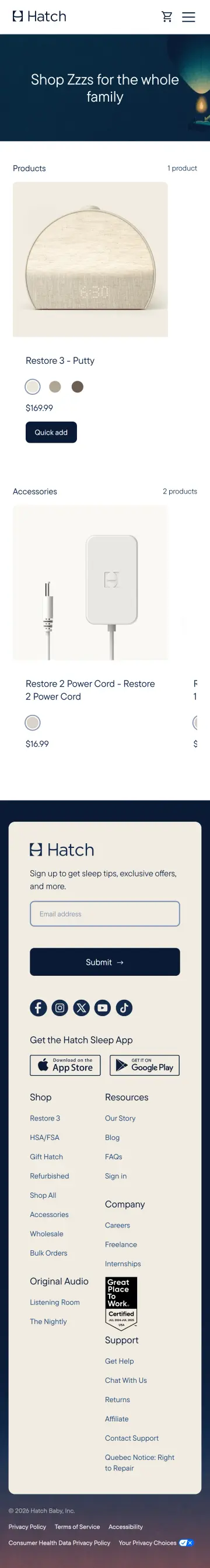 Hatch preview (mobile)