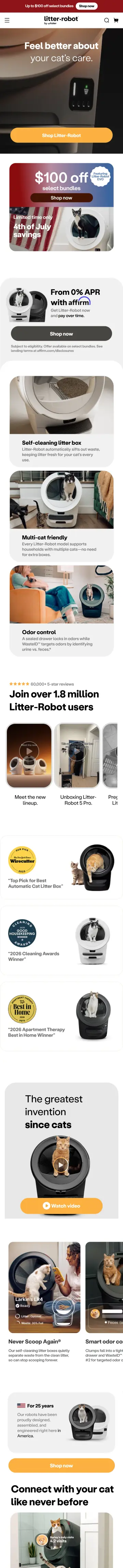 Litter-Robot preview (mobile)