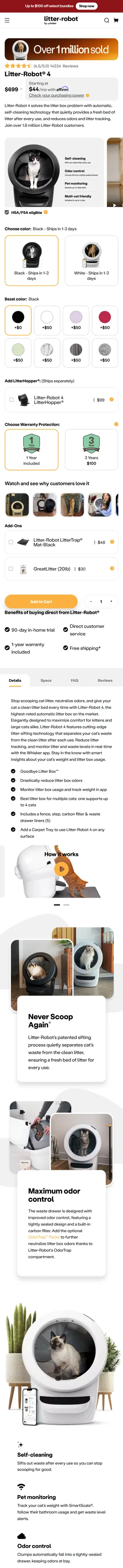 Litter-Robot preview (mobile)