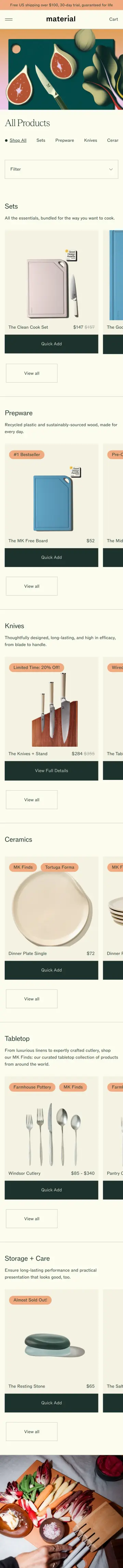 Material preview (mobile)