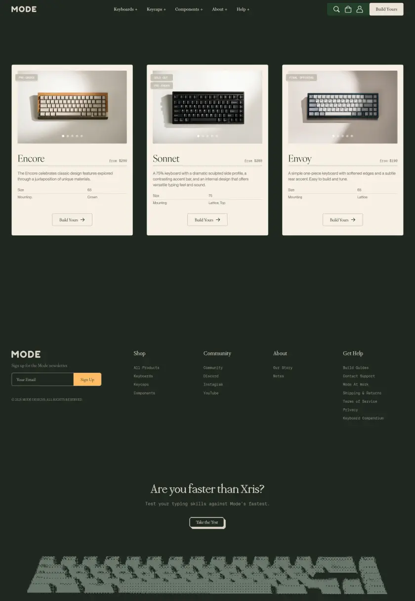 Mode preview