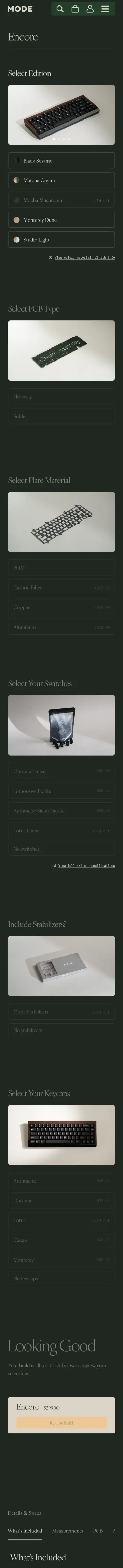 Mode preview (mobile)