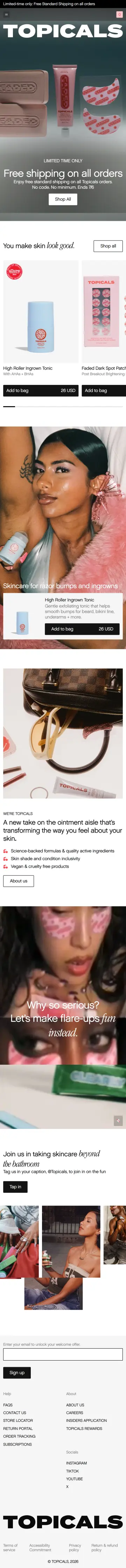 Topicals preview (mobile)