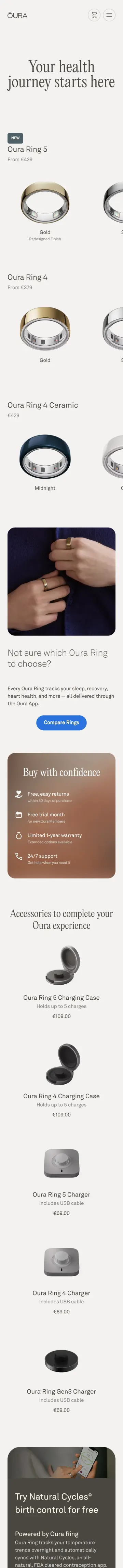 Oura preview (mobile)