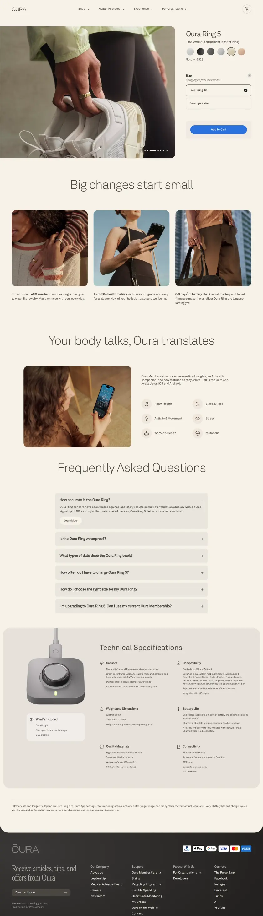 Oura preview