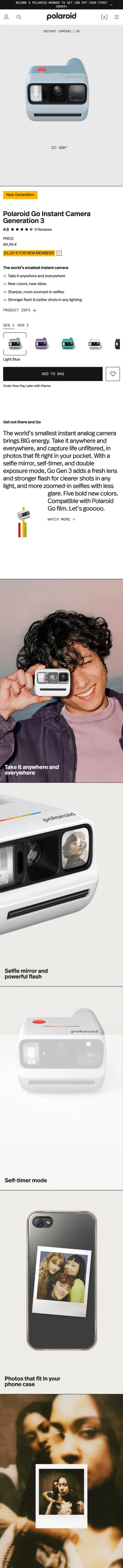 Polaroid preview (mobile)