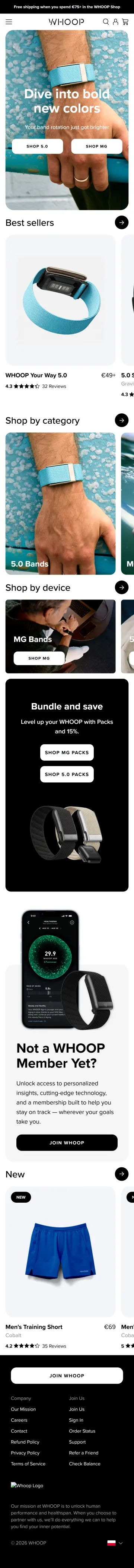 Whoop preview (mobile)