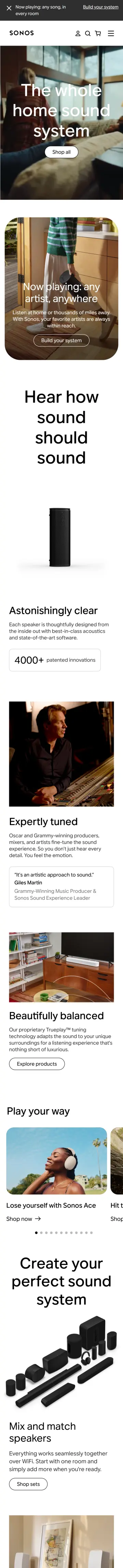 Sonos preview (mobile)