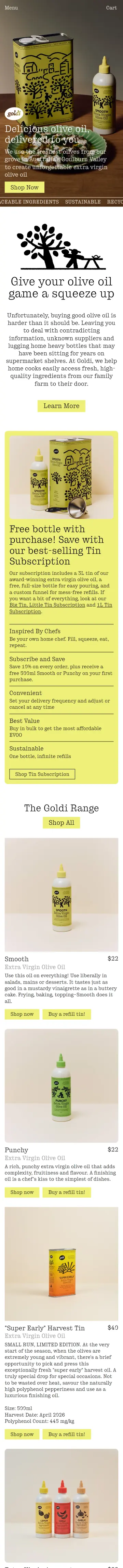 Goldi preview (mobile)