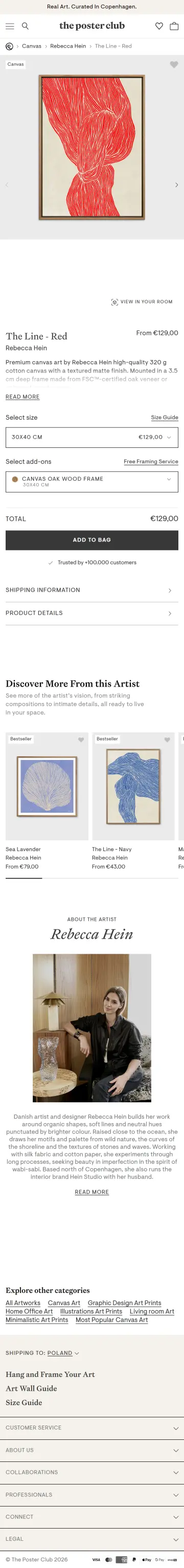 The Poster Club preview (mobile)