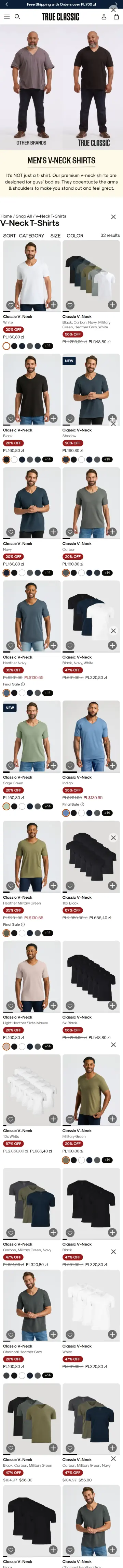 True Classic preview (mobile)